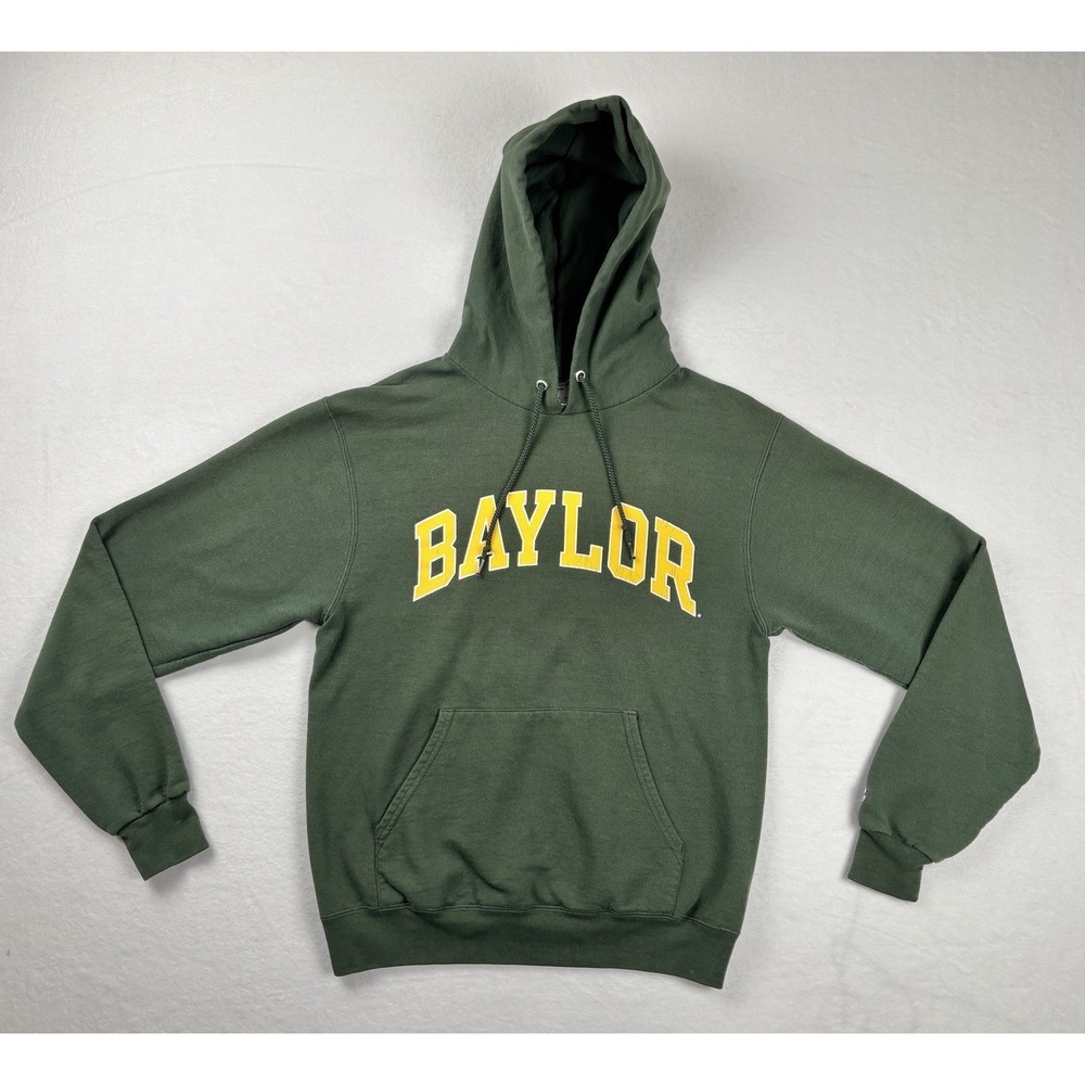 Champion Baylor University Hoodie Green Yellow Size Small